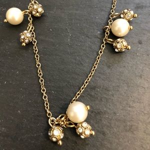 Ann Taylor Gold Pearl Long Necklace